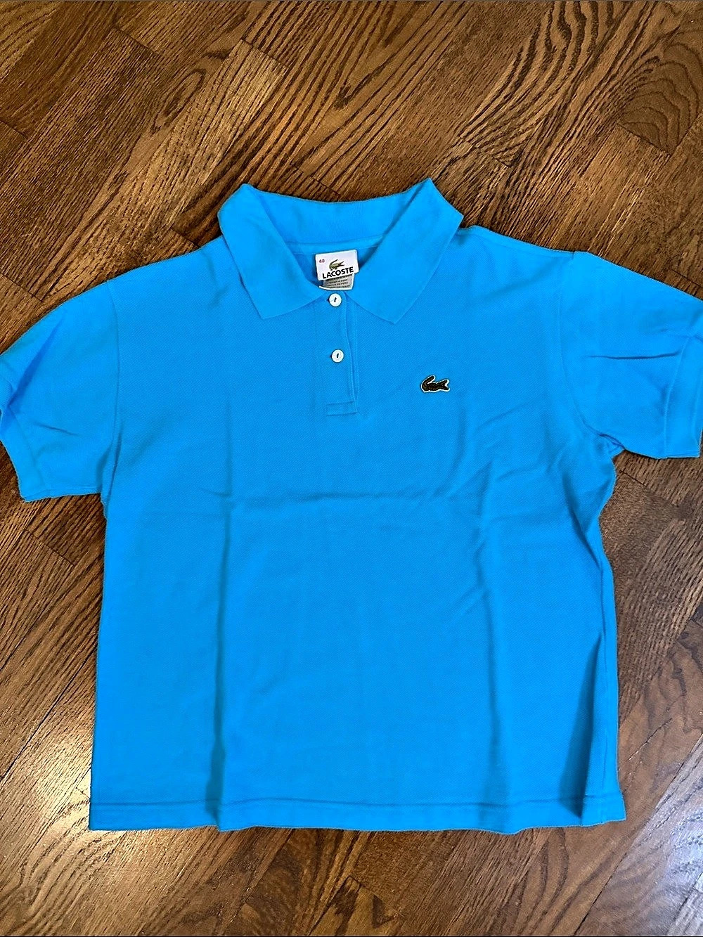 Lacoste Classic Fit Polo Shirt turquoise Blue Size 40